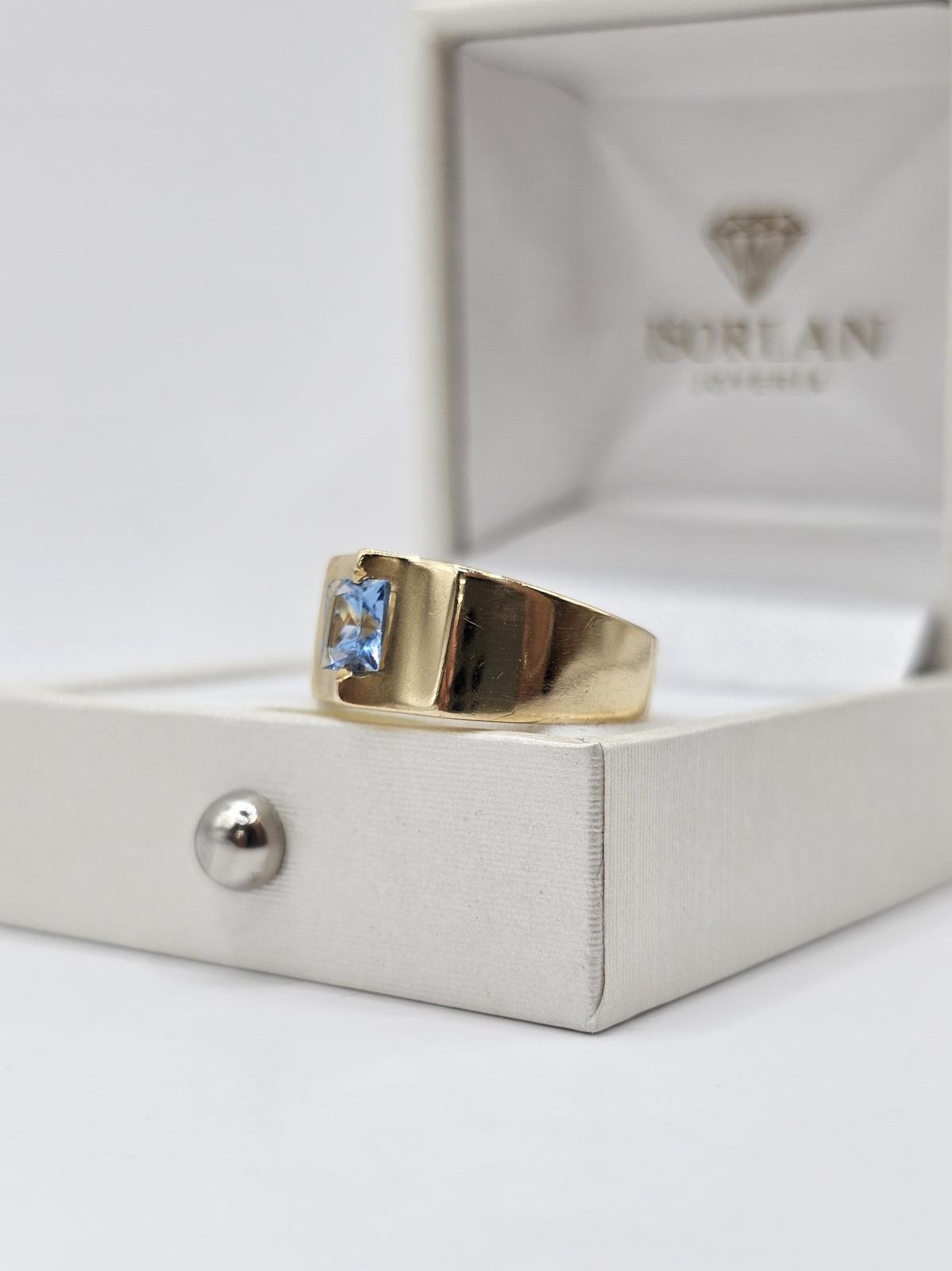 Anillo Con Topacio Azul N13 — foto 3