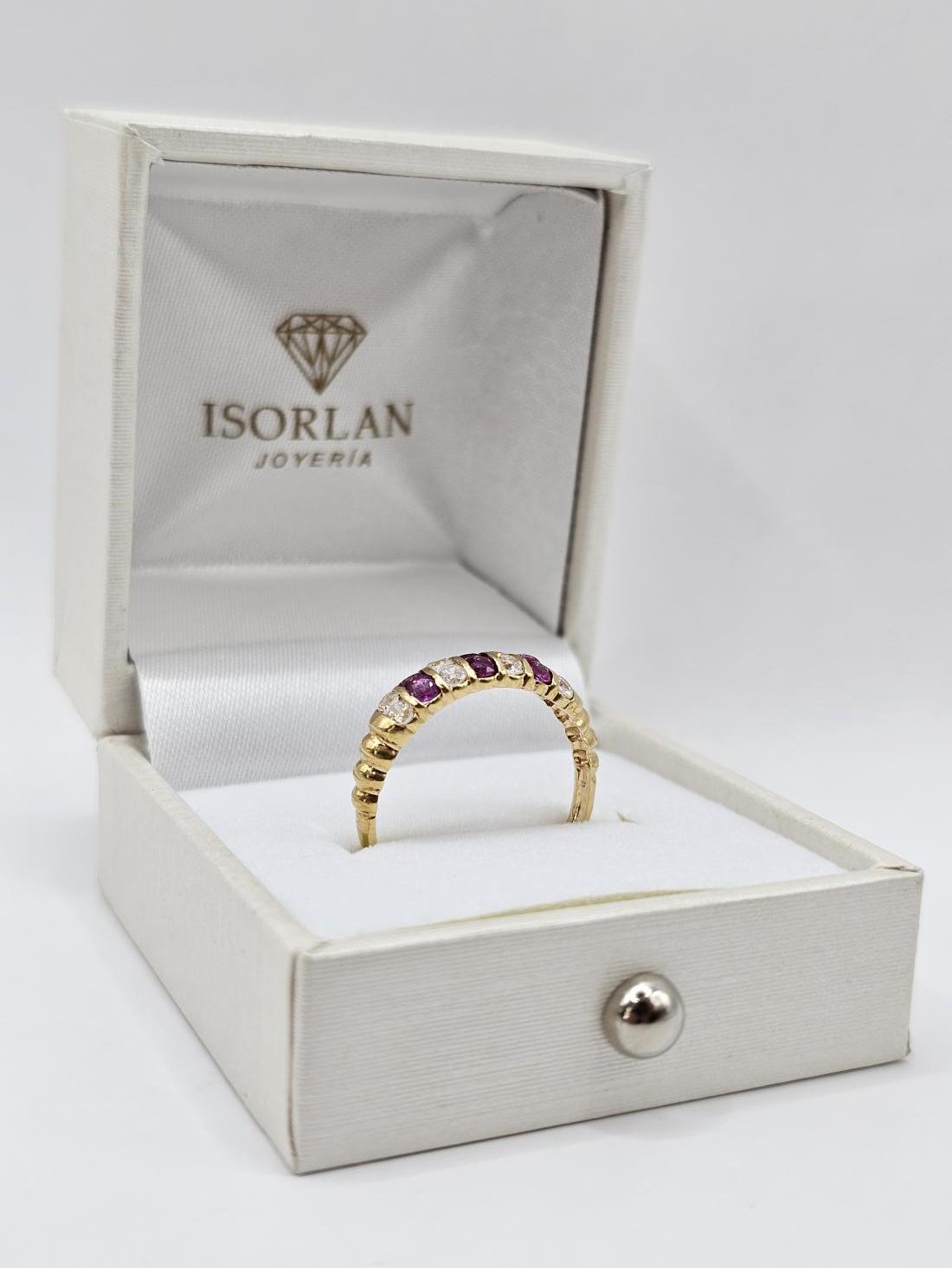 Anillo Con Circones Rosas/blancos N17 — foto 2