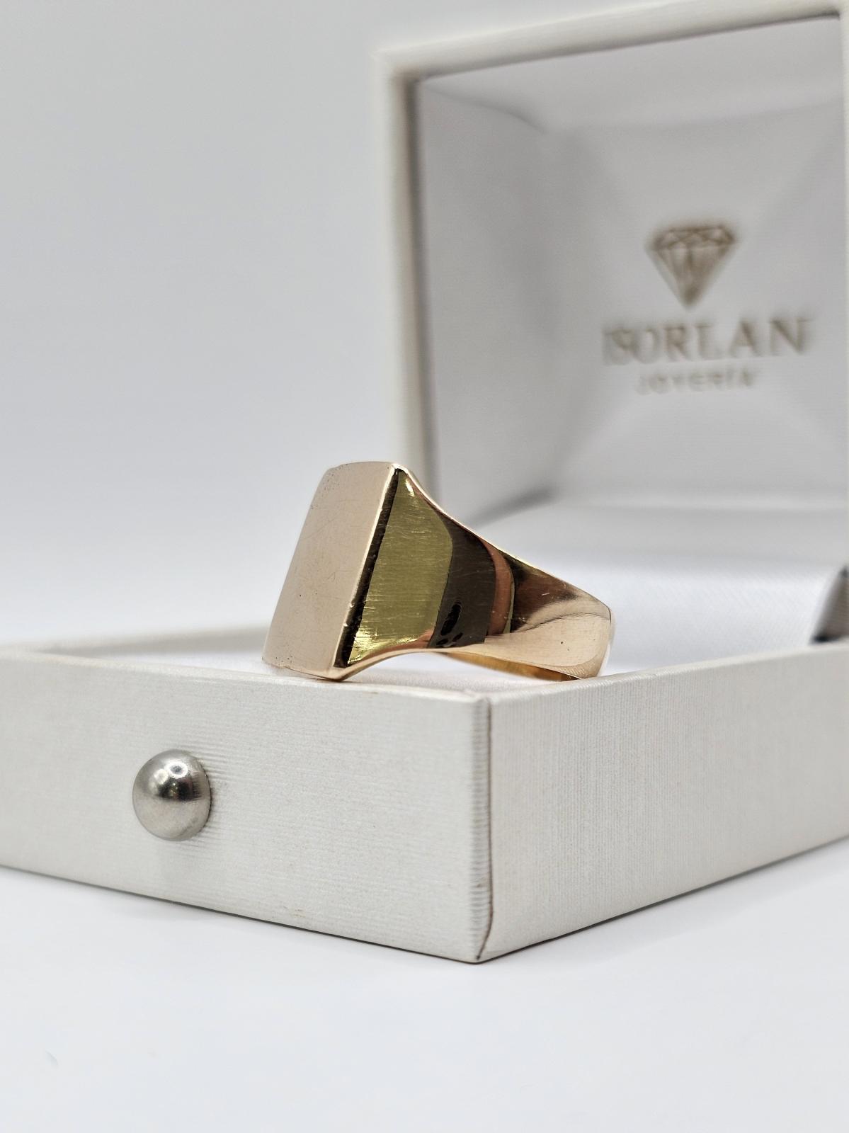 Anillo Sello Oro Rosado N20 — foto 2